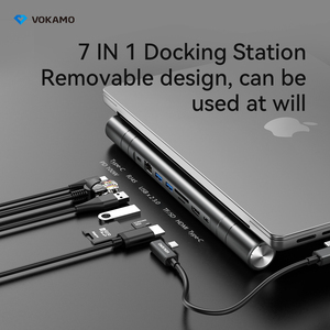 Estación de acoplamiento <span class=keywords><strong>Usb</strong></span> <span class=keywords><strong>C</strong></span> para computadora portátil <span class=keywords><strong>HDMI</strong></span> <span class=keywords><strong>Dual</strong></span> Monitor tipo <span class=keywords><strong>C</strong></span> Dock con soporte para Computadora Portátil para Macbook iPad Aluminio <span class=keywords><strong>USb</strong></span> <span class=keywords><strong>C</strong></span> Hub - Product Image 2