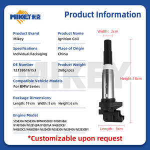 คอยล์จุดระเบิด12138616153 mikey สำหรับ BMW 650i 730Li 740i 740Li 750Li 760Li ActiveHybrid 3ซีดาน12137594596 - Product Image 3