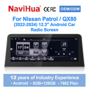 Autoradio Android Navihua New 12,3 pouces avec lecteur DVD, Carplay pour Nissan Patrol Y62 Infiniti QX80 QX56 2022-2024 - Product Image 1