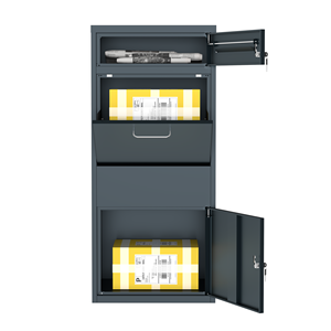 Boîte aux lettres personnalisée en acier avec porte-journal pratique Boîte aux lettres autoportante en métal robuste et étanche pour l'extérieur - Product Image 3