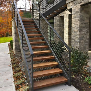 외관 계단 디자인 조립식 계단 스틸 단계 난간 계단 - Product Image 2