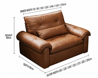 Canapé-lit en cuir : pliable, 2-en-1, compact, extensible, lit escamotable de style vintage pour le salon, nouveau modèle 2026
