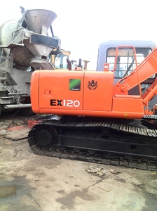 ฮิตาชิใช้งานได้หลากหลาย12ton HITACHI Zx120 120มือสองรางไฮดรอลิกขนาดกลางแบคโฮขุดจากญี่ปุ่นทนทาน