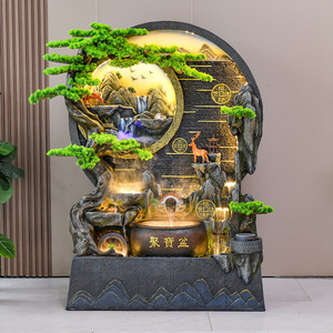 Fontaine artificielle Quanfangyuan avec cascade, décoration paysagère intérieure et extérieure, attirant la prospérité - Product Image 1