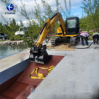 Plateforme flottante modulaire de 40 m pour la construction, barge, bateau de travail pour utilisation portuaire et transport de passagers