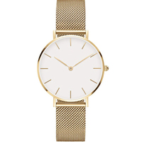 Vente en Gros Original Ultra-mince Maille Bracelet Simple Élégance Montre En Acier Inoxydable PVD Rose Or Quartz DW Femmes Montre Minimaliste