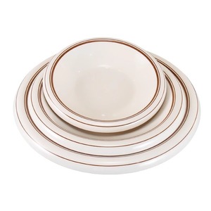 Minimalist <b>melamine</b> serving dishes with a reverse rim, high-end feel, suitable for stir-frying, commercial use, for cold dishes - Product Image 1