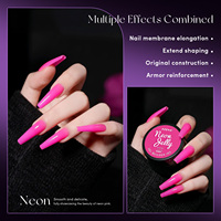 JTING 2026 Tendance Ongles 15g Gel Constructeur Néon Effet Gelée 6 Couleurs Semi-Solide Vernis à Ongles Sans HEMA Ni TPO Gel Polish OEM Personnalisé Gel Extension