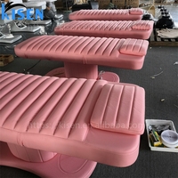 Fauteuil de Podologie Électrique Chauffant de Luxe pour Salon de Spa, Table de Massage Esthétique pour Soins du Visage et Extensions de Cils
