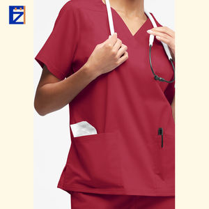 Divisa Ospedaliera Economica per <span class=keywords><strong>Infermieri</strong></span>, Blu Pavone, Unisex, Accessori in Poliestere e Tessuto Dobby in Rayon, Fusione Senza Cuciture - Product Image 4