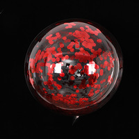 Ballons Bobo transparents à confettis 18/24 pouces, ballons bulles transparents pour fêtes, argent, or rose, multicolores, décoration pour anniversaire et mariage