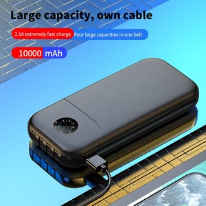 FeGobe Original 10000mAh Power Bank Cargador portátil fácil <span class=keywords><strong>de</strong></span> llevar con cable incorporado Entrada Micro USB y potencia <span class=keywords><strong>de</strong></span> salida <span class=keywords><strong>de</strong></span> 10W - Product Image 3