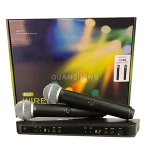 Micrófono Dinámico Inalámbrico Profesional de Mano, 2 Canales, Negro, Metálico, para Karaoke y Actuaciones en Escenario, con BLX288 S58 <span class=keywords><strong>Pg58</strong></span> - Product Image 3