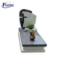 Monument funéraire en granit poli, design personnalisé, simple, extérieur, européen, en marbre, à vendre
