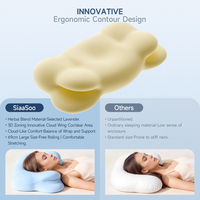 Zeemora Z4 Contour Cloud Memory Foam Kissen mit kühlendem Gel und atmungsaktivem Nylon/Spandex-Bezug für druckfreien Schlaf und luxuriösen Nackenkomfort