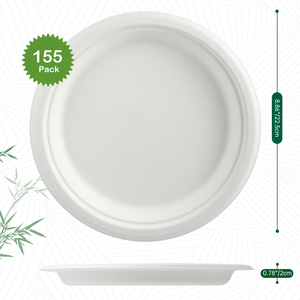 Piatti di Carta Compostabili, Resistenti e Biodegradabili, Realizzati in Bagassa, Perfetti per Snack, Dessert, Feste - Product Image 6