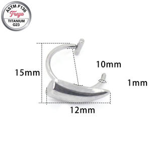 Anneaux Labret Freya en Acier Inoxydable, Forme de Crocs, Argenté, pour Filles, Bijoux de Corps Non Perçants, Style Punk, Bijoux de Créateur Tendance - Product Image 4