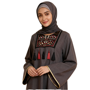 Abaya ouverte pour femmes musulmanes avec cardigan hijab, collection hiver/été, tissu polyester scintillant, nouvelle arrivée - Product Image 2