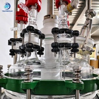 Reactor de Vidrio Encamisado de 15L a Prueba de Explosiones, Personalizado OEM, con Agitador de PTFE para Extracción de Hierbas y Separación de Aceites Esenciales de Plantas
