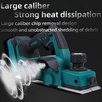 Raboteuse de table industrielle portative sans fil 220V à batterie lithium-ion avec moteur sans balais en acier au carbone pour le travail du bois DIY à domicile