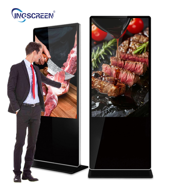 Ingscreen Android LCD Digital Kiosk Touch Screen Floor Standing Signage with Animation for Self-Service Business