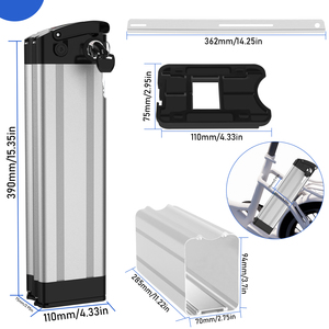 Caja Vacía para MAX 70 Celdas 18650, Batería <span class=keywords><strong>Silver</strong></span> <span class=keywords><strong>Fish</strong></span> para Bicicleta Eléctrica, Carcasa Grande Plateada para Bicicletas Eléctricas Plegables - Product Image 6