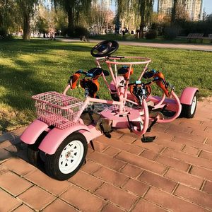 Vélo-bar à pédales tandem, vélo à une vitesse avec chariot de distribution de bière pour le tourisme en groupe dans les sites touristiques - Product Image 1