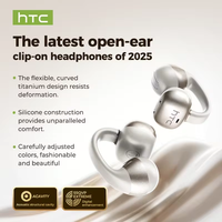 Écouteurs HTC NE56 AI Bluetooth V6.0, écouteurs sans fil sportifs, clip d'oreille OWS, réduction du bruit, appels, ultra-légers