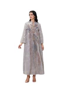 Abito da sera da donna alla moda per Eid, stile caftano arabo di Dubai, Abaya, Hijab musulmano turco - Modesto ed elegante - Vendita all'ingrosso - Product Image 4
