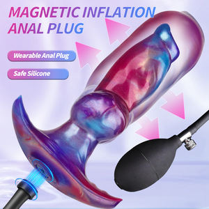 Perles anales, <span class=keywords><strong>plug</strong></span> anal <span class=keywords><strong>gonflable</strong></span> avec nœud, grand gode en silicone portable, dilatateurs anaux, jouets pour adultes pour hommes, femmes gays - Product Image 2