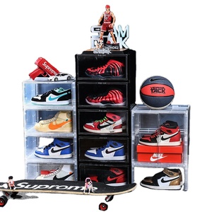 Multi-function Save Space Storage Container China's Plastic Sneakers Storage Container Wholesale White Shoe Box