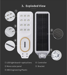 Lampione Stradale Solare a LED <span class=keywords><strong>di</strong></span> Nuovo Design, Impermeabile IP65, in Alluminio, per Autostrade e <span class=keywords><strong>Strade</strong></span> Urbane - Vendita Diretta dalla Fabbrica - Product Image 5