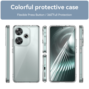 Para Xiaomi Poco F6 Clear Case, Candy Color Soft TPU Bumper + Hard Acrylic <span class=keywords><strong>2</strong></span> en 1 Funda de teléfono móvil a prueba de golpes para <span class=keywords><strong>Redmi</strong></span> Turbo 3 - Product Image 2