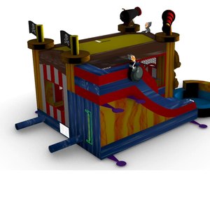 Adventure Pirate Ship Casa de rebote inflable para juegos en el patio trasero de los niños, espectáculos de Carnaval y festivales con temática pirata - Product Image 3