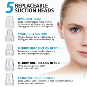 5 Head Pore Cleanser Vacuum <b>Electric</b> Suction Facial Acne Remover Extractor Tool <b>Kit</b> Blackhead Remover Vacuum Instrument - Product Image 6
