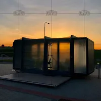 Özelleştirilmiş mobil kahve dükkanı konteyner bar 20ft çin'den prefabrik