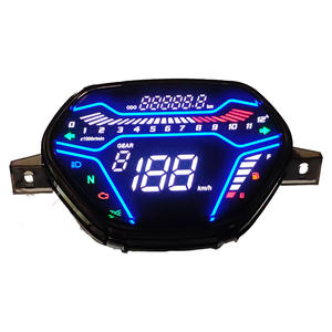 Nouveau compteur de vitesse numérique LED WYAHAY Street Wave EX5 Alpha 100 pour moto compatible, instrument ABS monté à l'avant, noir - Product Image 1