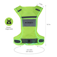 Nouveau gilet de sport de plein air respirant Ultra-mince lumière LED réfléchissante course cyclisme led gilet de course de sécurité