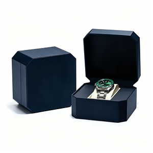 Premium Octagonal PU Leather <b>Watch</b> Pouch Bag With Elegant Octagonal Design, Multi-Color Luxury <b>Watch</b> Storage <b>Case</b> - Product Image 1