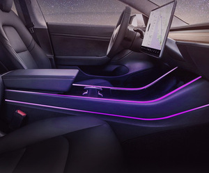 Lumières arc-en-ciel personnalisées, lumières colorées pour boite de Console, accessoires d'intérieur pour Tesla modèle 3, pièces - Product Image 3