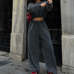 Women Tracksuit Long Sleeve Hoodies Winter Fleece Two Piece Set Fitness Training Sporty - Product Image 2