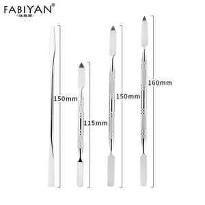 Espátula de acero inoxidable para mezclas de maquillaje, alta calidad, doble punta - Product Image 4