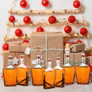 Botella de Vidrio de 8.5 Onzas para Whisky, Botella de Vidrio con Tapa Abatible para Extracto de Vainilla Casero, Limoncello, Kombucha - Product Image 5