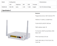 ONU XPON 2,4G GIGABIT HG8546M GPON EPON 2 antenas 1GE + 3FE + 1TEL + WIFI 2,4G US/EU enchufe enrutador de fibra óptica con equipo