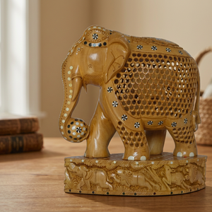 De Madera-talla elefante/hecho a mano de madera de estatua/antiguo estatua de madera - Product Image 3
