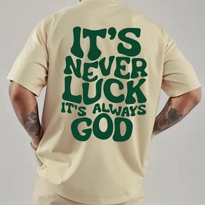 Camiseta Casual de Verano para Hombre con Cuello Redondo y Estampado de Letras Inglesas en 3D, Manga Corta Holgada - Product Image 4