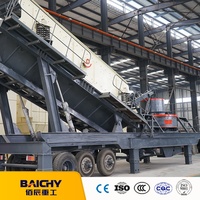 Vente flash : installation de production de sable à moyenne échelle, haute performance, 100-260 t/h, 2x90 kW, concasseur mobile VSI