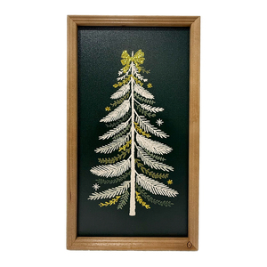 Ahome khung ảnh bằng gỗ với cây giáng sinh in nghệ thuật hoàn hảo cho kỳ nghỉ trang trí tường và mùa đông trang trí nội thất - Product Image 1