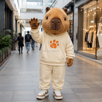 Costume de mascotte de Capybara de Noël personnalisé, dessin animé, pour adulte, en peluche, avec structure en mousse EVA intégrée, pour performance en parc à thème