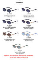 Lunettes de soleil hexagonales géométriques pour femmes, monture en métal, verres dégradés, protection UV400, style rétro vintage, tendance, pour un usage quotidien